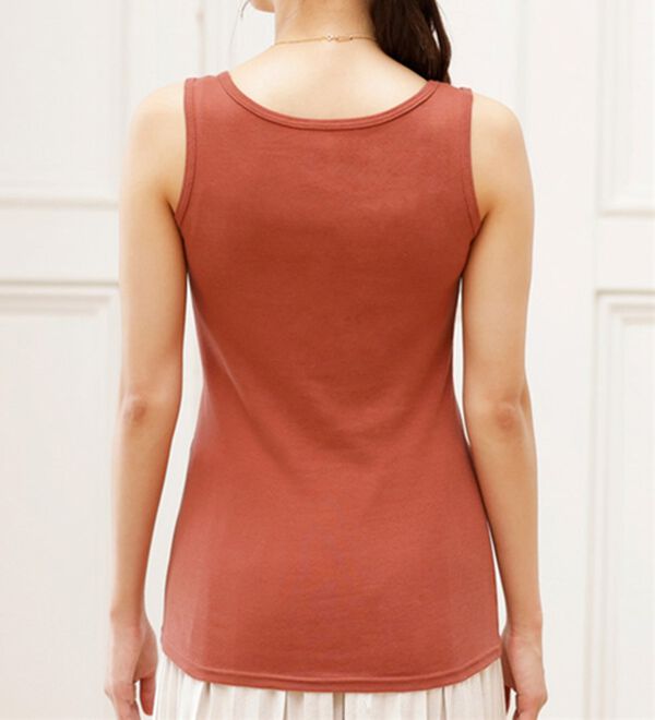 LAVIENNE（ラヴィエンヌ）の「【５色組】下着に見えない！綿１００％アースカラータンク（肌着・インナーウェア）」｜詳細画像