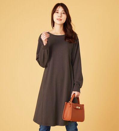 BELLUNA（ベルーナ）の「【吸湿発熱】ポンチ素材チュニックワンピース（チュニックワンピース）」