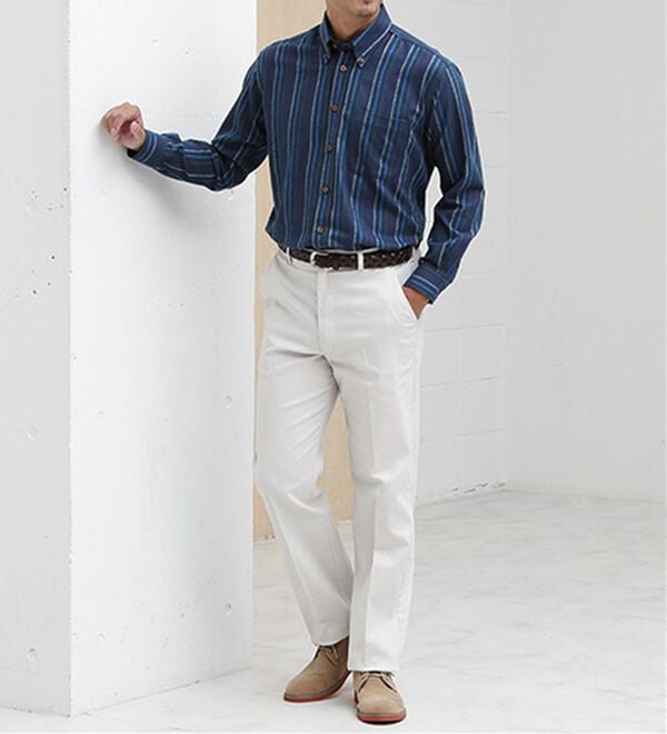 「＜バイロフト（Ｒ）＞カシミヤタッチネルシャツ（メンズシャツ）」｜詳細画像