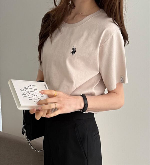 GeeRA（ジーラ）の「【ＵＳ．ＰＯＬＯ．ＡＳＳＮ】接触冷感ワンポイント刺繍Ｔシャツ（Tシャツ）」｜詳細画像