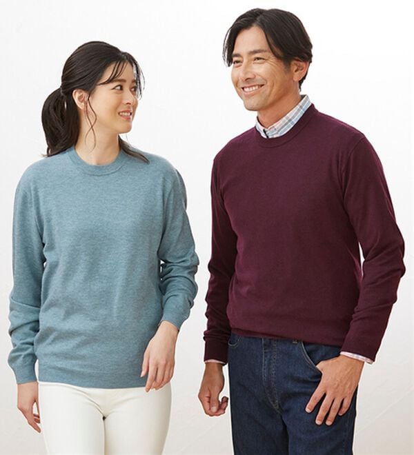 「＜シンプル＆プラス＞毎日着たいシンプルニット（メンズニット・セーター）」｜詳細画像