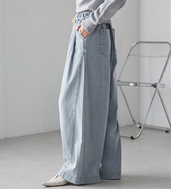 RANAN（ラナン）の「2タックワイドイージーデニムパンツ（フルレングスパンツ）」｜詳細画像