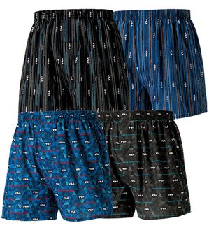 「【４枚組】＜フィラ＞プリントデザイントランクス（メンズトランクス）」｜4枚組