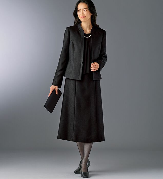 15号 W73 百貨店の高級フォーマル 漆黒 ブラックフォーマルスーツ ワンピース 喪服 冠婚葬祭 法事 スーツ レディース 安い セール #6M214 15号のブラックフォーマル（喪服・礼服） \u2013 MONOIR（モノワール）