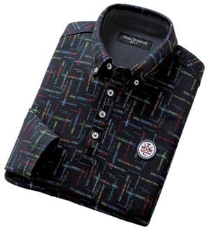 「＜トランスコンチネンツゴルフ＞スイング快適！立体裁断ポロシャツ（メンズシャツ）」｜ブラック