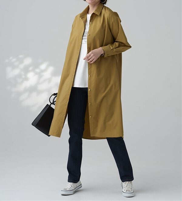 BELLUNA（ベルーナ）の「＜ＳＯＬＯＴＥＸ（Ｒ）＞ストレッチシャツワンピース（シャツワンピース）」｜詳細画像