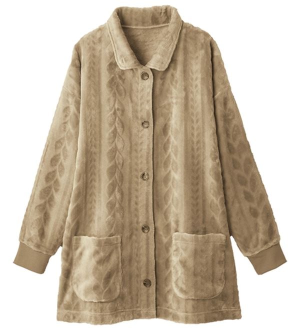 LAVIENNE（ラヴィエンヌ）の「ケーブルフリースジャケットパジャマ（パジャマ・ルームウェア）」｜詳細画像