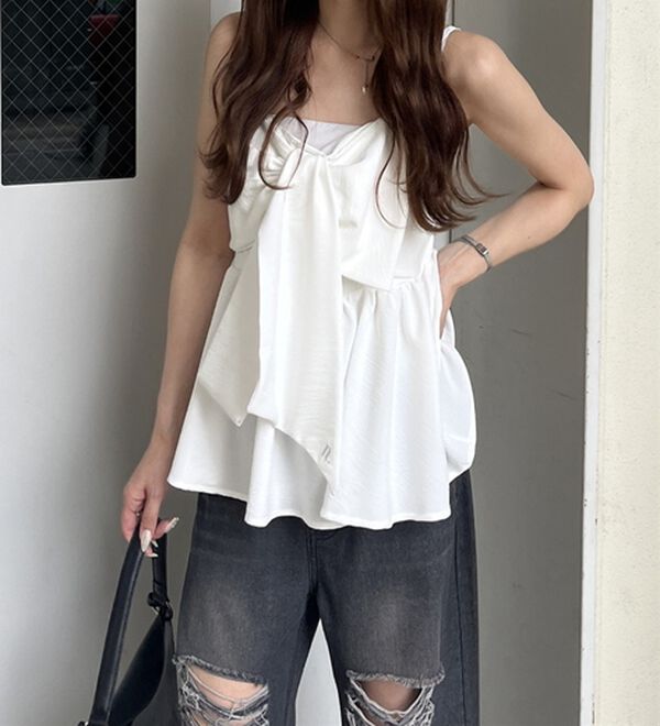 GeeRA（ジーラ）の「オリジナルパットダメージワイドデニム（ワイドパンツ・ガウチョ）」｜詳細画像