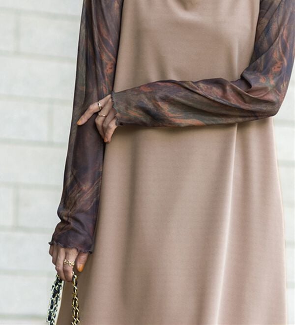 BELLUNA（ベルーナ）の「シアープルオーバー付！ワンピースアンサンブル（その他ワンピース）」｜詳細画像