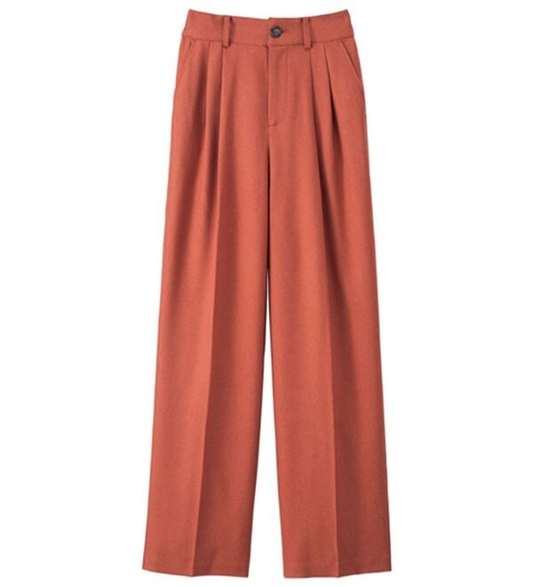 ルフラン（ルフラン）の「こ綺麗でこなれたウールライクパンツ（フルレングスパンツ）」｜フレンチピンク