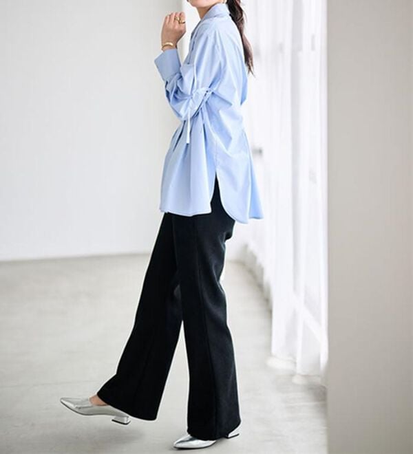 RANAN（ラナン）の「あったか裏ベロアニットコールフレアパンツ（フルレングスパンツ）」｜詳細画像