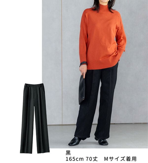 BELLUNA（ベルーナ）の「スラッと美脚セミワイドパンツ（フルレングスパンツ）」｜詳細画像