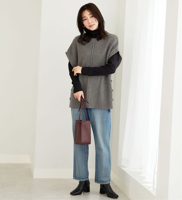 BELLUNA（ベルーナ）の「素肌想いの綿１００％シアープルオーバー（カットソー）」｜詳細画像