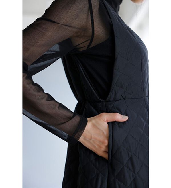 RANAN（ラナン）の「キルティングＶネックジャンパースカート（ジャンパースカート）」｜詳細画像