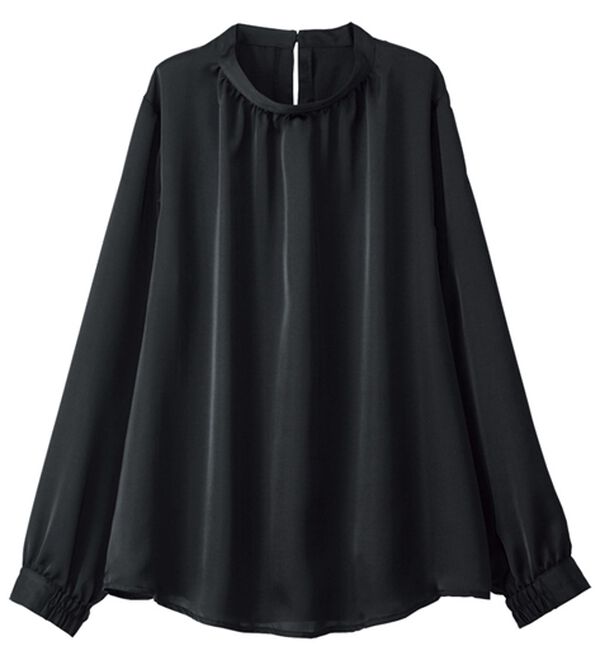 BELLUNA（ベルーナ）の「大人の艶感ヴィンテージサテン素材ブラウス（ブラウス）」｜詳細画像