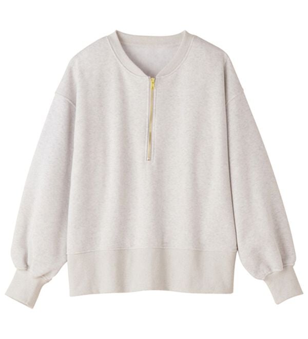 GeeRA（ジーラ）の「【ラク&times;きれい】ハーフジップ裏起毛スウェット（トレーナー・スウェット）」｜詳細画像