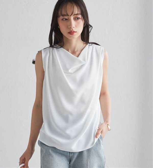 RANAN（ラナン）の「ノースリドレープブラウス（ブラウス）」｜詳細画像