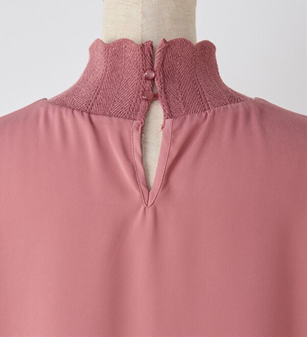 RANAN（ラナン）の「スカラップリブニット使いブラウス（ブラウス）」｜詳細画像