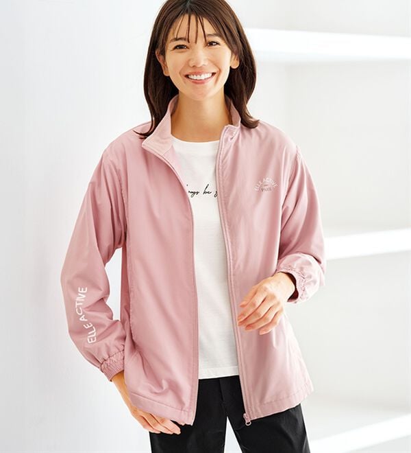 ELLE Active＞防風×はっ水裏フリースブルゾン - ベルーナ