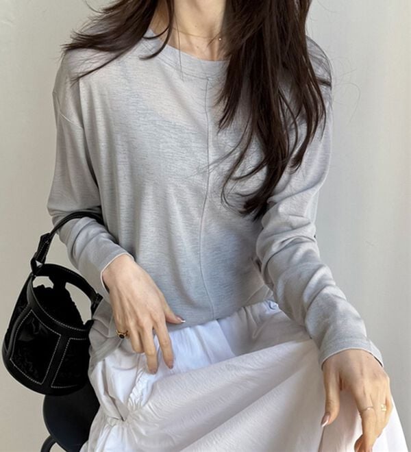 GeeRA（ジーラ）の「着回し自在！スラブシアートップス（カットソー）」｜詳細画像