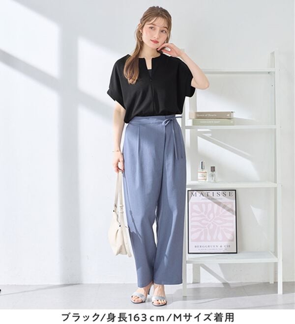 alotta（アロッタ）の「【接触冷感】ジップ使いドルマンブラウス（ブラウス）」｜詳細画像