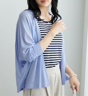 BELLUNA（ベルーナ）の「ラメ調ドルマンシアーカーディガン（ニットカーディガン）」｜ライラック