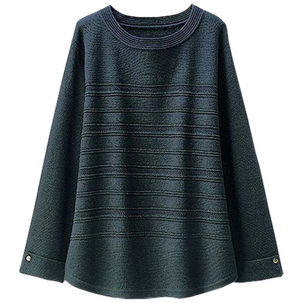 BELLUNA（ベルーナ）の「ラメ入りミラノリブ編地切替プルオーバー（ニット・セーター）」｜詳細画像