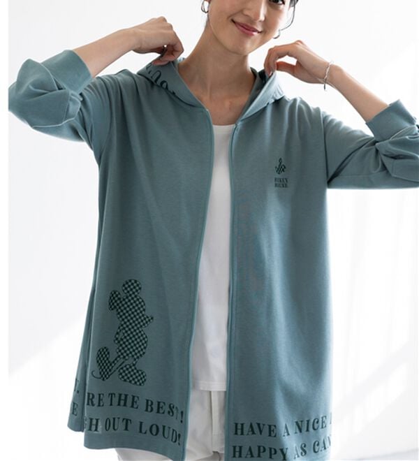 BELLUNA（ベルーナ）の「＜Ｄｉｓｎｅｙ＞【ミッキー】ロゴプリント裏メッシュパーカー（パーカー）」｜詳細画像