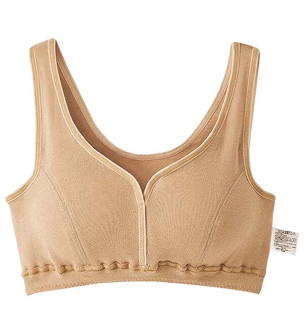 LAVIENNE（ラヴィエンヌ）の「綿１００％オーガニックコットンハーフトップブラ・リブショーツ（別売）（ブラジャー）」｜詳細画像