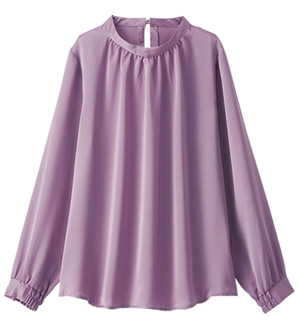 BELLUNA（ベルーナ）の「大人の艶感ヴィンテージサテン素材ブラウス（ブラウス）」｜詳細画像