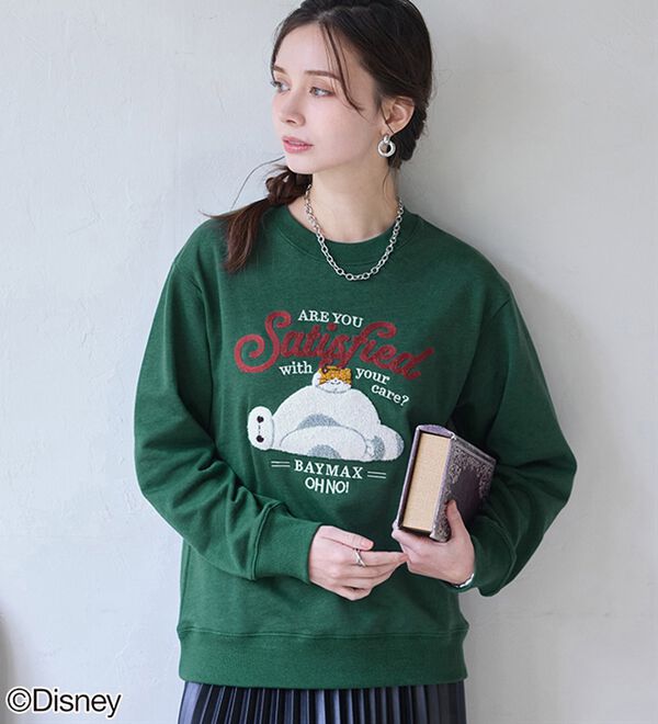 Disney＞【ベイマックス】さがら刺しゅう裏毛トレーナー