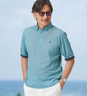 「＜ポロ・ビーシーエス＞上品５分袖ポロシャツ（メンズポロシャツ）」｜詳細画像