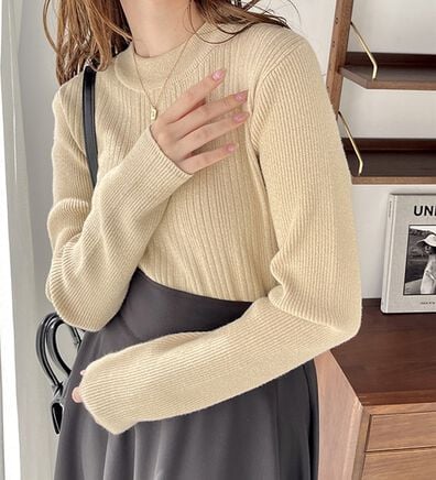 GeeRA（ジーラ）の「ラメ入りランダムリブニット（ニット・セーター）」