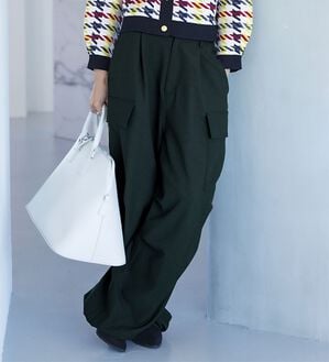 RANAN（ラナン）の「ウール調ツイルカーゴパンツ（その他パンツ）」｜チャコール