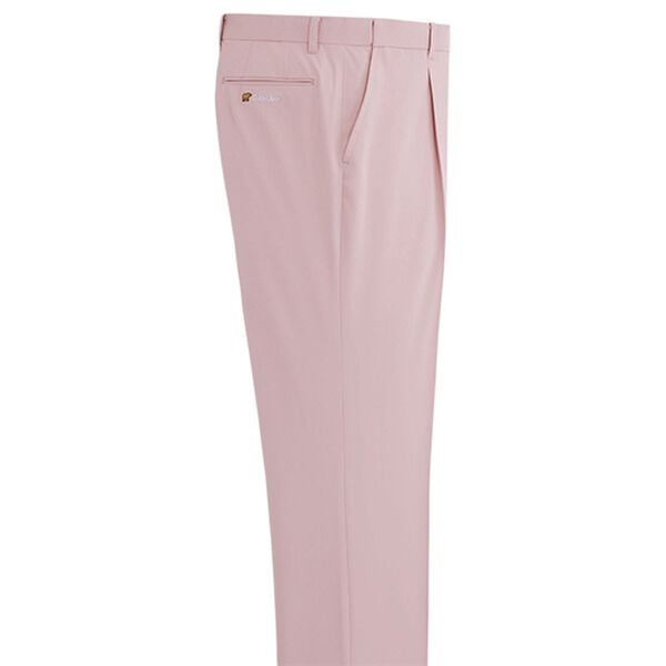 「＜ゴールデンベア＞しわになりにくい綿タッチスラックス（メンズスラックス）」｜サーモンピンク