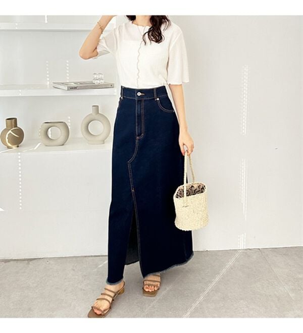 GeeRA（ジーラ）の「前後２ＷＡＹ配色メロー５分袖カットソー（カットソー）」｜詳細画像