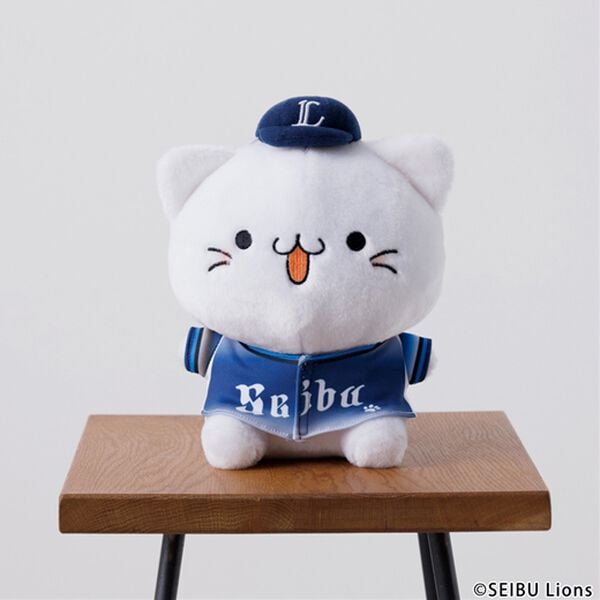 「【ビジター】ライオンズ&times;べるーにゃぬいぐるみ（おもちゃ・ぬいぐるみ）」｜白系