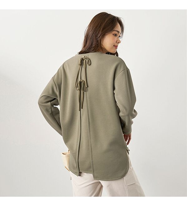 BELLUNA（ベルーナ）の「＜ＥＬＬＥ　Ａｃｔｉｖｅ＞バックリボンロゴチュニック（チュニック）」｜詳細画像