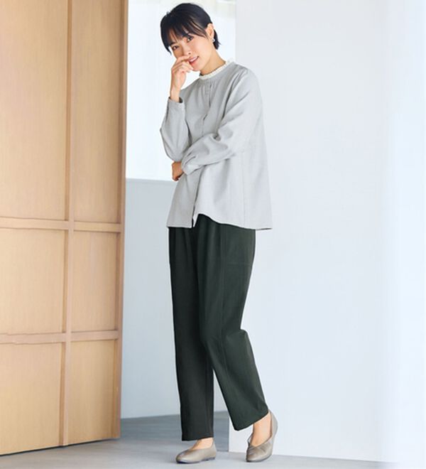 BELLUNA（ベルーナ）の「《ＨｕｇＲｅａｍコットン》セミカーブパンツ（フルレングスパンツ）」｜詳細画像