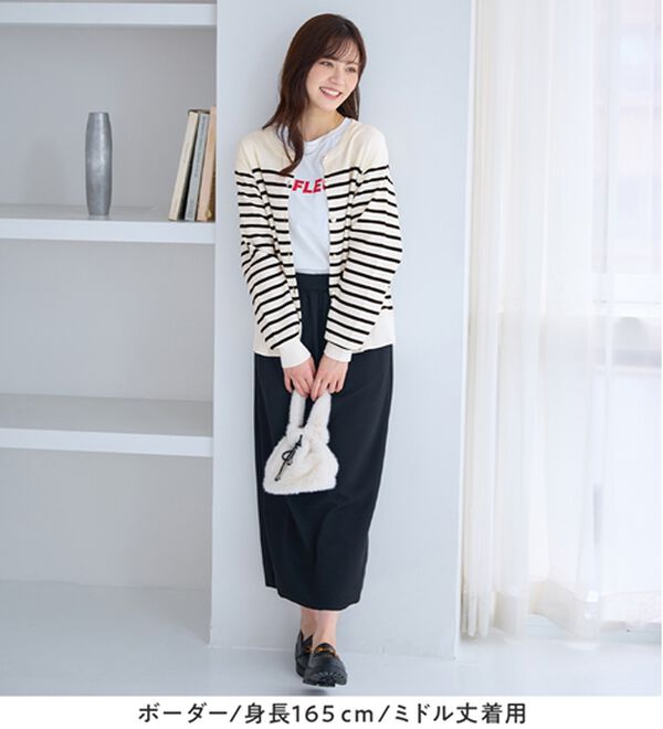 alotta（アロッタ）の「＜選べる２丈＞洗える！パール調ボタンゆるニットカーディガン（ニットカーディガン）」｜詳細画像