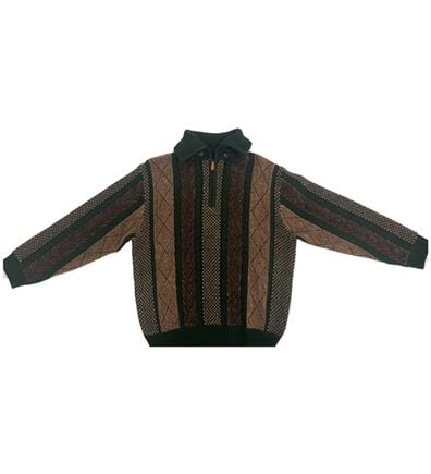 「衿暖かふっくらモールセーター（メンズニット・セーター）」