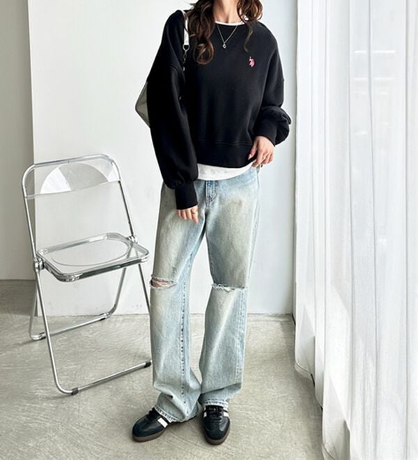 GeeRA（ジーラ）の「【Ｕ．Ｓ．ＰＯＬＯ　ＡＳＳＮ】ショートスウェット（トレーナー・スウェット）」｜詳細画像