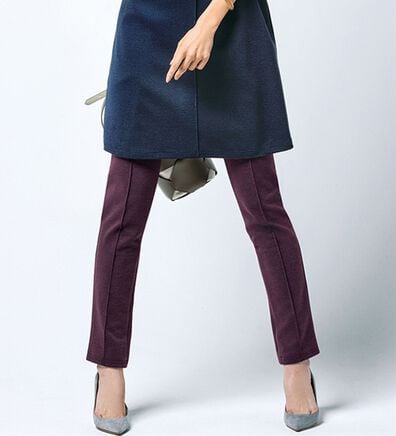 VINNO（ヴィノ）の「カルゼ素材・美ラインパンツ（フルレングスパンツ）」