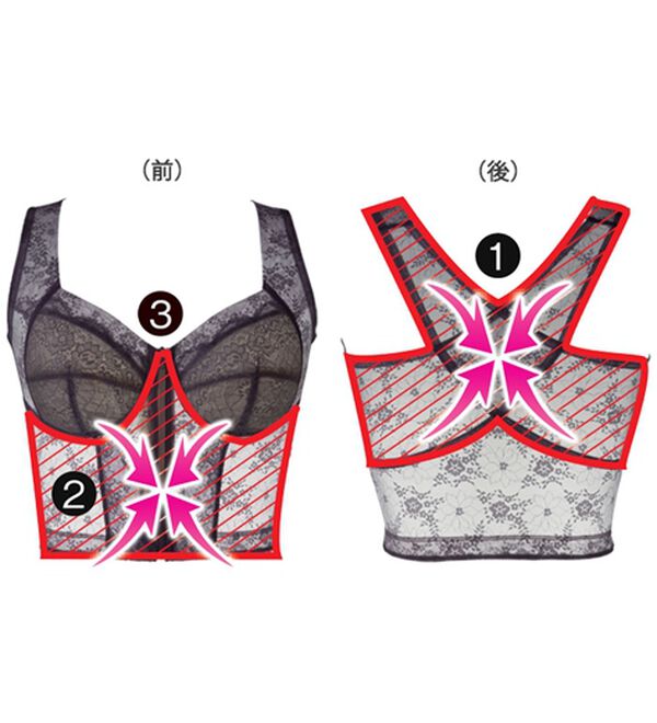 LAVIENNE（ラヴィエンヌ）の「猫背は卒業！総レースロングブラ（ノンワイヤーブラ）」｜詳細画像