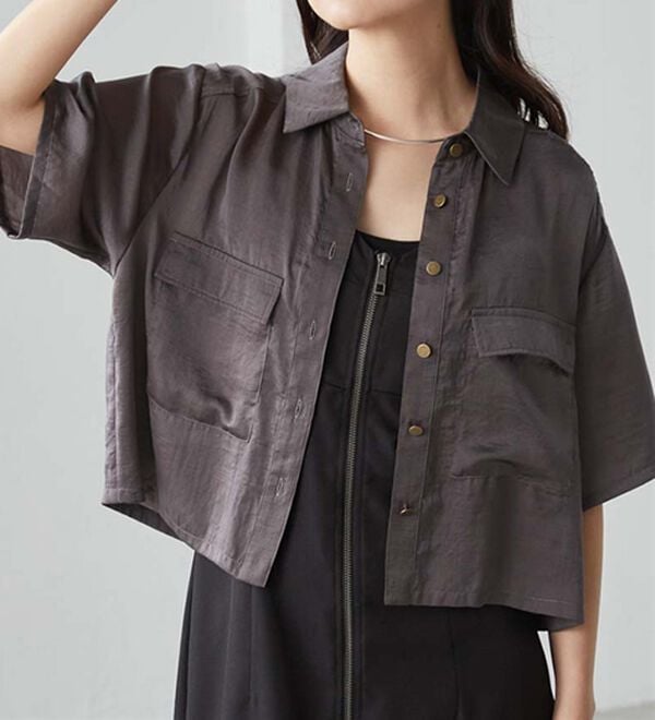 RANAN（ラナン）の「ダブルポケットショートシャツ（シャツ）」｜詳細画像