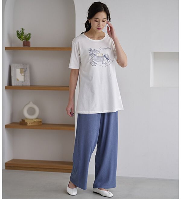 BELLUNA（ベルーナ）の「楊柳サラサラ素材イージーパンツ（フルレングスパンツ）」｜詳細画像