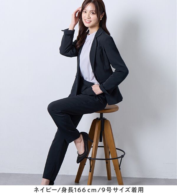 alotta（アロッタ）の「【２点セット】洗える！多機能セットアップ＜７号～２３号＞（パンツスーツ）」｜詳細画像