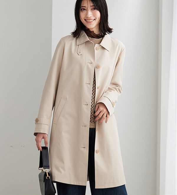 BELLUNA（ベルーナ）の「花粉対策！ライナー付ステンカラーコート（ロングコート）」｜詳細画像