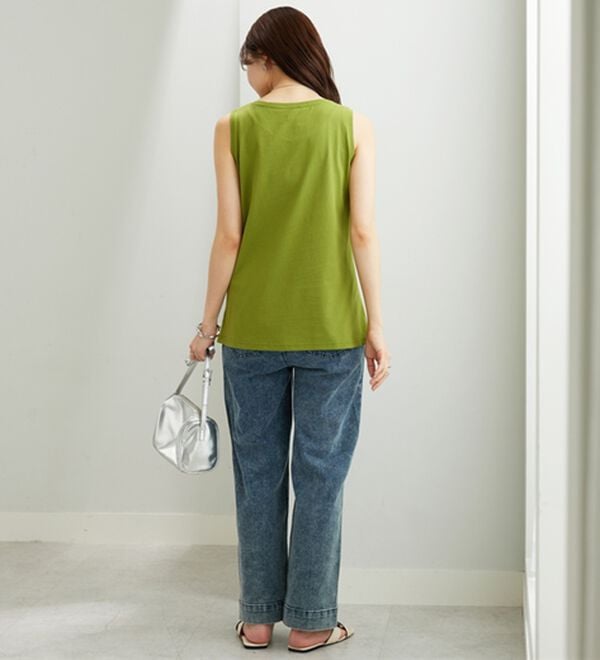 BELLUNA（ベルーナ）の「ヒンヤリ！綿１００％サマ見えタンクトップ（タンクトップ・キャミソール）」｜詳細画像