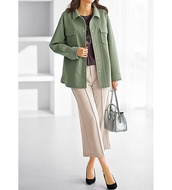 BELLUNA（ベルーナ）の「ウーリッシュ素材ワイドパンツ（ワイドパンツ・ガウチョ）」｜詳細画像